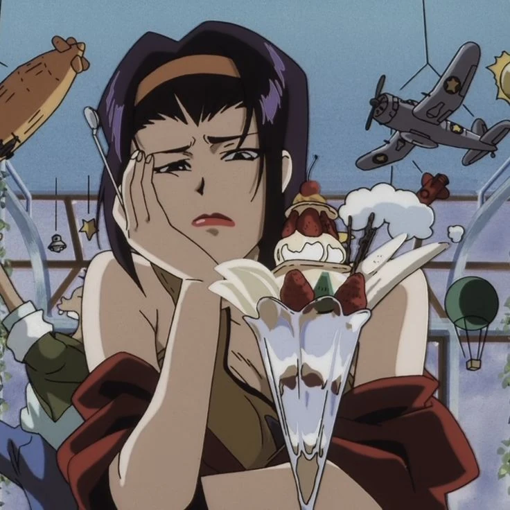 Illustrated adult character profile: Faye Valentine