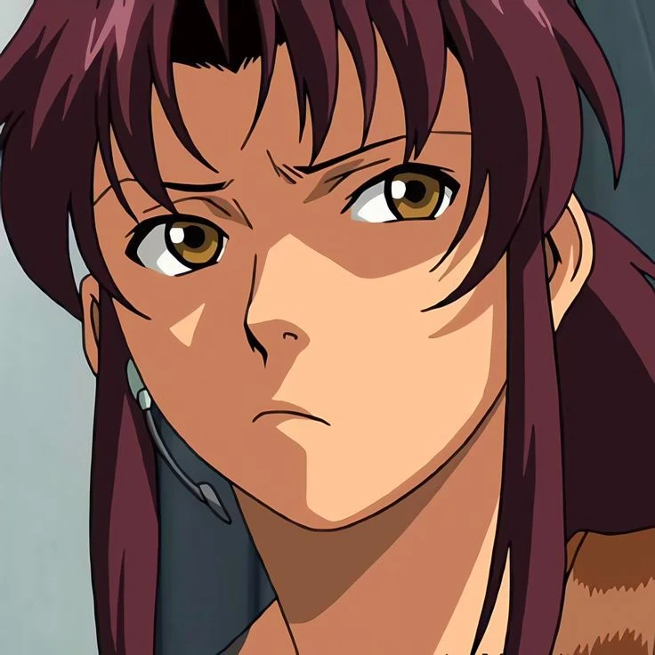Illustrated adult character profile: Revy